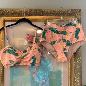 Mott50 High rise two piece bikini Limited Edition Banana Print